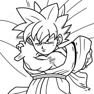 Goku In Action Coloring Page 71574-57358