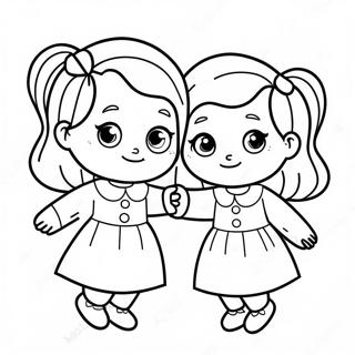 Cute Sisters Lol Coloring Page 71584-57364