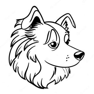 Collie Dog Coloring Page 71593-57368