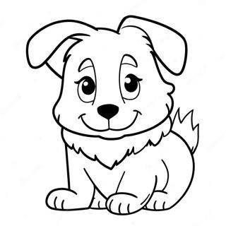 Playful Collie Puppy Coloring Page 71594-57371