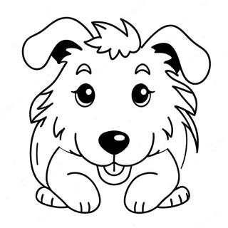 Playful Collie Puppy Coloring Page 71594-57372