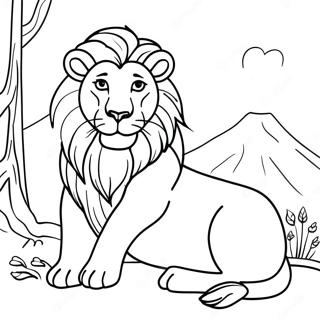 Lion And Lamb Coloring Pages