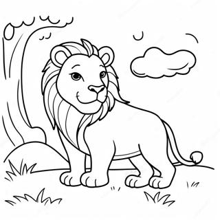 Lion And Lamb Coloring Page 71603-57375