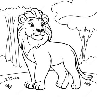 Lion And Lamb Coloring Page 71603-57376