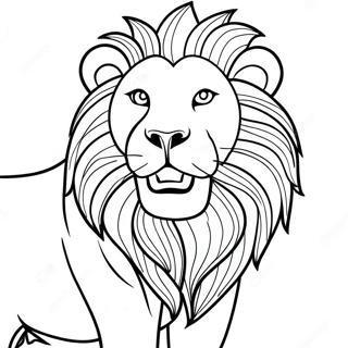 Majestic Lion Roaring Coloring Page 71604-57378