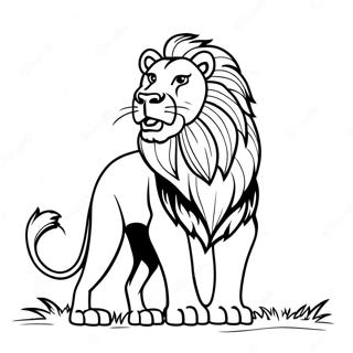 Majestic Lion Roaring Coloring Page 71604-57379