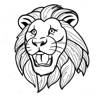 Majestic Lion Roaring Coloring Page 71604-57380