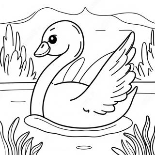 Swan Lake Coloring Page 71613-57382