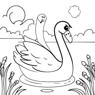 Swan Lake Coloring Page 71613-57384