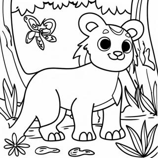 Jungle Camouflage Animals Coloring Page 71624-57393