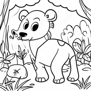 Jungle Camouflage Animals Coloring Page 71624-57395