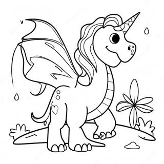 Unicorn Dinosaur Coloring Pages