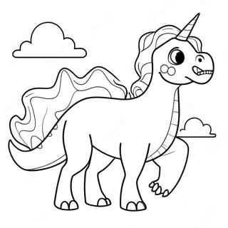 Unicorn Dinosaur Coloring Page 71643-57406