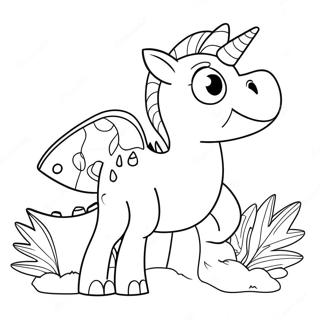 Unicorn Dinosaur Coloring Page 71643-57408