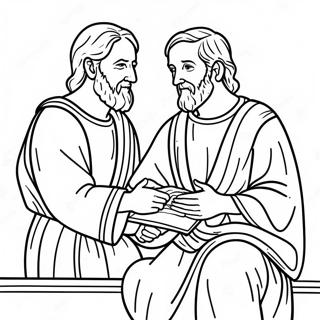 Acts 3 Peter And John Coloring Page 71654-57421