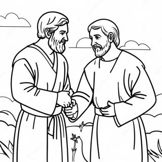 Acts 3 Peter And John Coloring Page 71654-57424