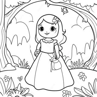 Whimsical Fantasy Scene Coloring Page 71674-57447