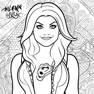 Alexa Bliss In Action Coloring Page 71684-57437