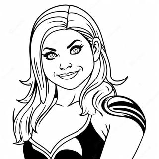 Alexa Bliss In Action Coloring Page 71684-57438