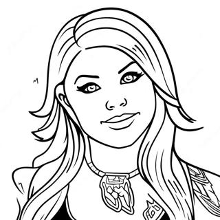 Alexa Bliss In Action Coloring Page 71684-57440