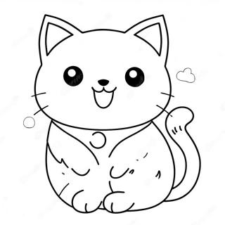 Kawaii Cute Cat Coloring Page 71693-57441