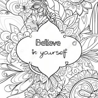 Believe In Yourself Motivational Quote Coloring Page 71713-57463