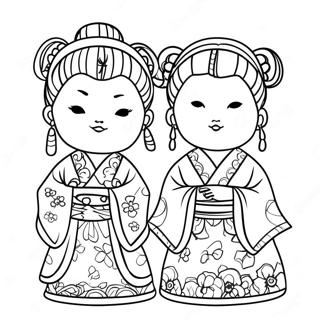 Beautiful Hinamatsuri Dolls Coloring Page 71724-57473