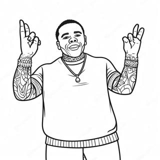 Kevin Gates Performing On Stage Coloring Page 71764-57506