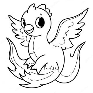 Fiery Moltres Flying Coloring Page 71774-57512