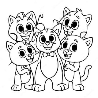 Funny Talking Tom With Friends Coloring Page 7177-5978