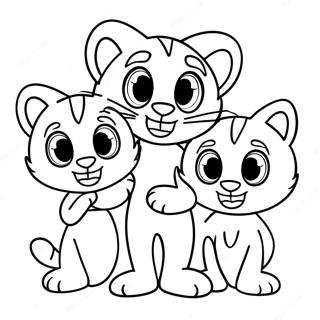 Funny Talking Tom With Friends Coloring Page 7177-5979