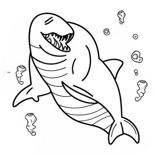 Fierce King Shark Underwater Coloring Page 71784-57523