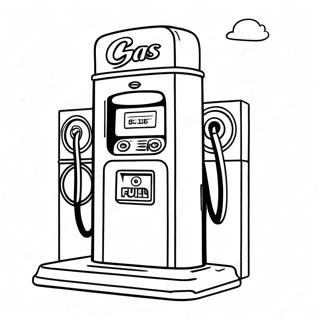 Gas Station Fuel Pump Coloring Page 71803-57534