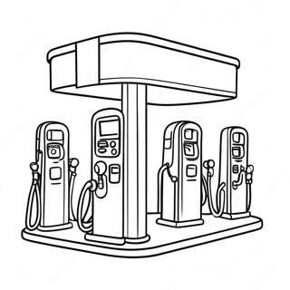 Gas Station Fuel Pump Coloring Page 71803-57536