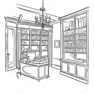 Charming La Prade Library Coloring Page 71814-57545