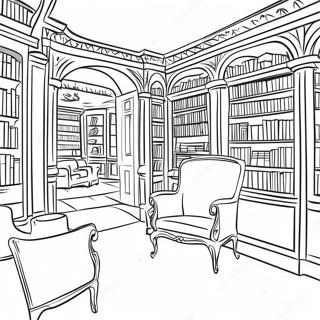 Charming La Prade Library Coloring Page 71814-57547