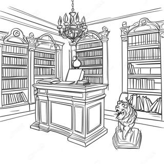 Charming La Prade Library Coloring Page 71814-57548