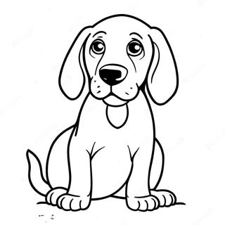 Playful Bloodhound Puppy Coloring Page 71824-57554