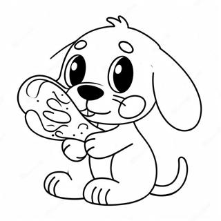 Cute Pluto With A Bone Coloring Page 7187-5842