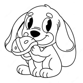 Cute Pluto With A Bone Coloring Page 7187-5843