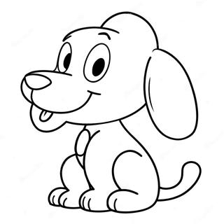 Cute Pluto With A Bone Coloring Page 7187-5844