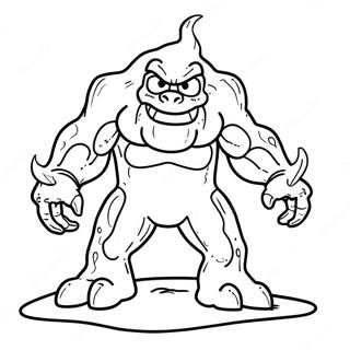 Fiery Lava Monster In Action Coloring Page 71904-57621