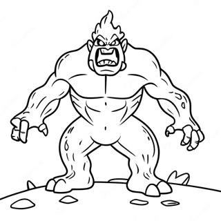 Fiery Lava Monster In Action Coloring Page 71904-57622