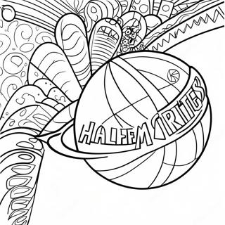 Harlem Globetrotters Logo Coloring Page 71913-57620