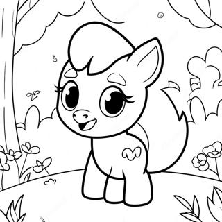 Cute Apple Bloom In A Garden Coloring Page 71954-57657