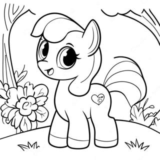 Cute Apple Bloom In A Garden Coloring Page 71954-57659