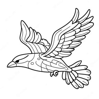 Majestic Thunderbird In Flight Coloring Page 71964-57662