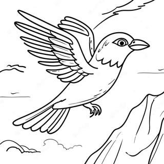 Majestic Thunderbird In Flight Coloring Page 71964-57663