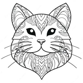 Cat Head Coloring Pages