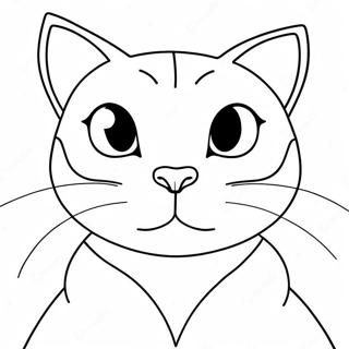 Cute Cat Head Coloring Page 71973-57674